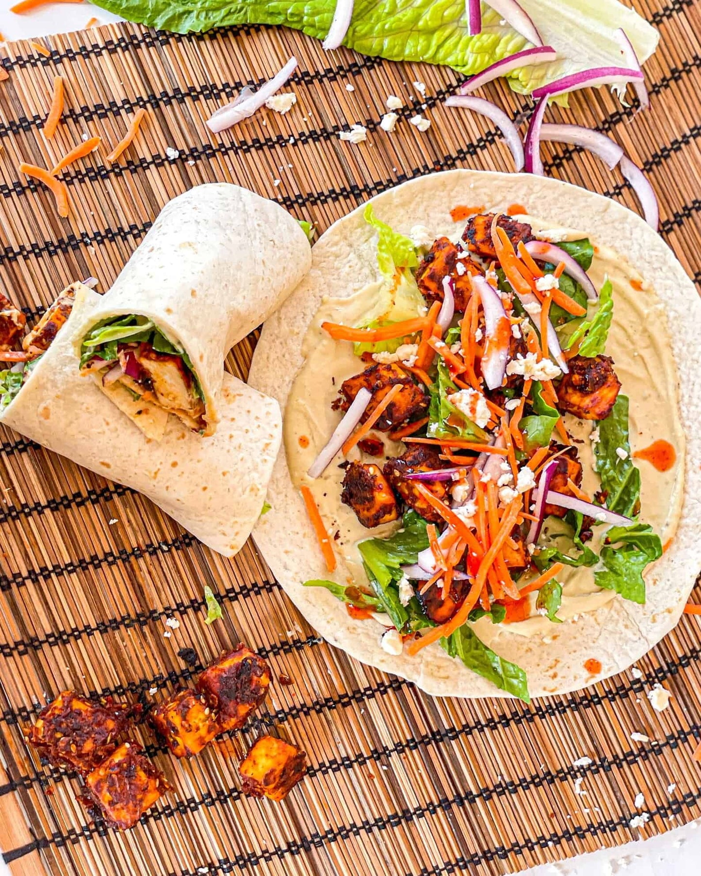 Paneer Hummus Wrap