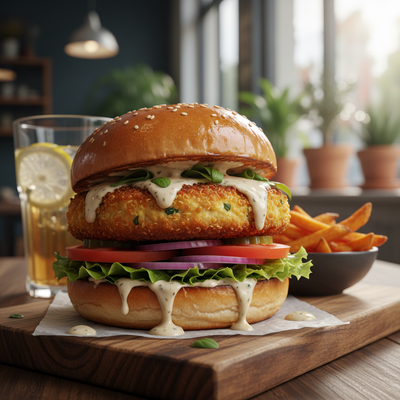 Crispy Soya & Quinoa Burger
