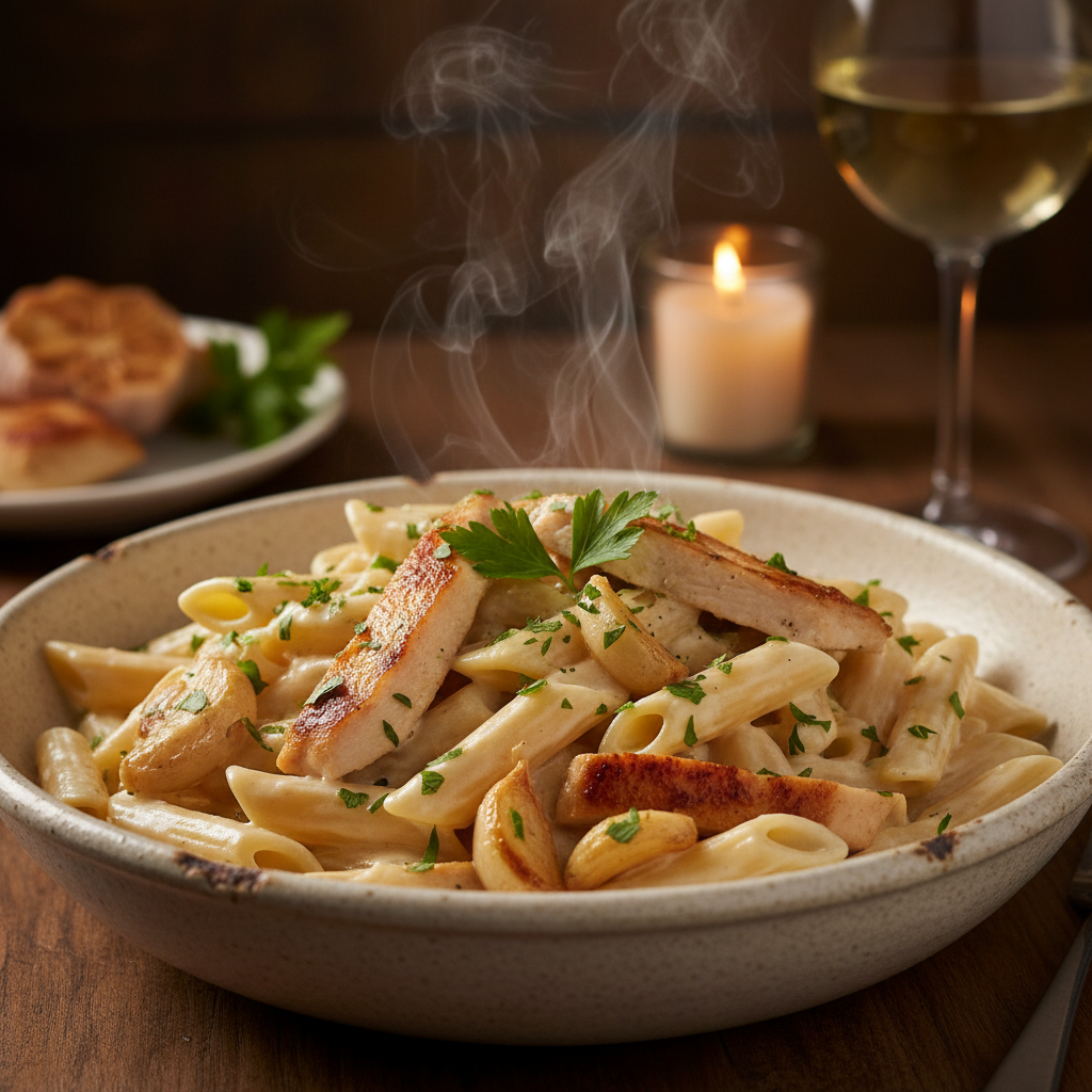 Garlic Velvet Chicken Pasta
