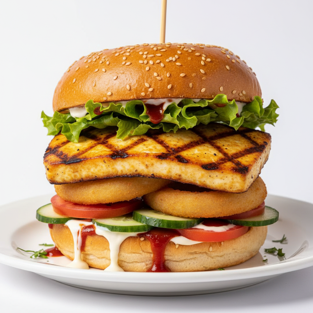 Grilled Paneer & Veggie Burger