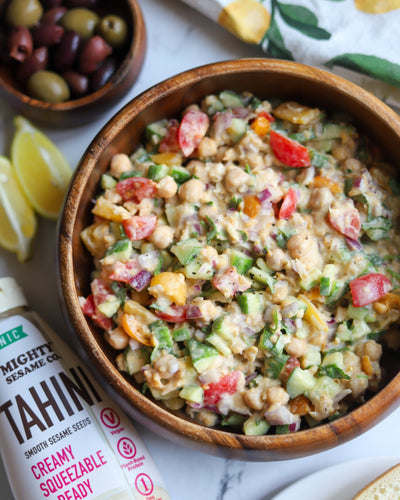 Chickpea Hummus Salad